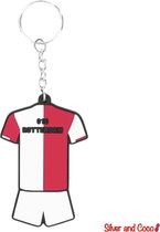 SilverAndCoco® - Feyenoord Sleutelhanger Voetbal / Shirt Tenue Versiering / Auto Huis Sleutel Hanger / Key Chain / Sleutel Ring Sleutels - 010 Rotterdam