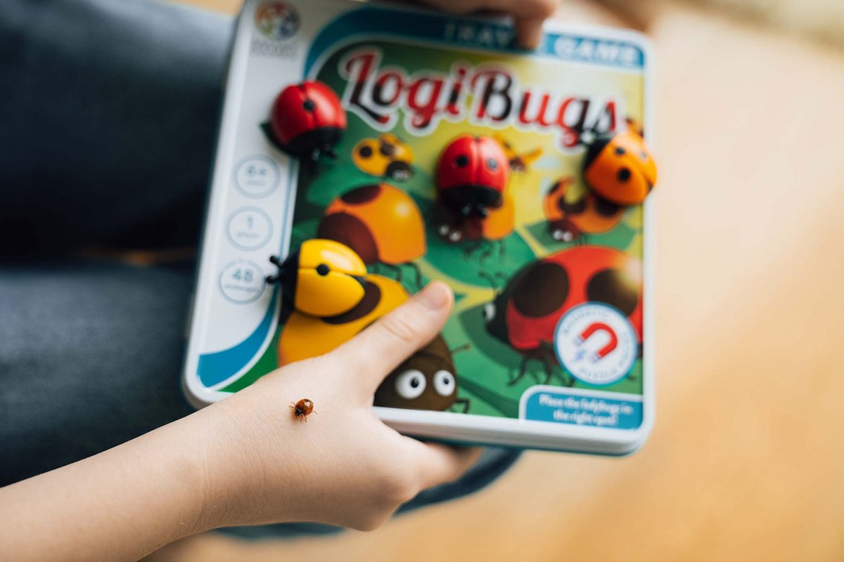 SmartGames LogiBugs - Magnetisch Logisch Denkspel - 48 Educatieve Lieveheersbeestjes Uitdagingen - Compact Reisspel & Solospel - Vanaf 6 Jaar — cadeau in Spellen & Speelgoed - foto 5