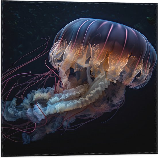 Vlag - Kwal - Oceaan - Zee - Onderwaterleven - 50x50 cm Foto op Polyester Vlag
