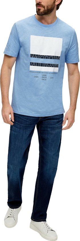 S'Oliver Men-T-shirt--50D1 BLUE-Maat XL