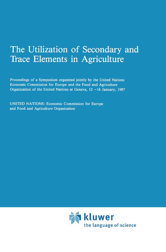 Foto: Developments in plant and soil sciences the utilization of secondary and trace elements in agriculture