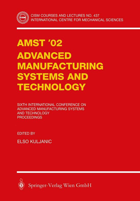 Amst’02 Advanced Manufacturing Systems and Technology - cover