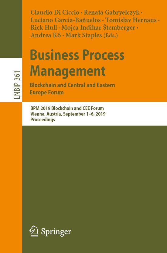 Lecture Notes in Business Information Processing361- Busines ... - cover