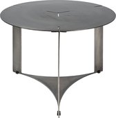 PTMD Ferrum Grey oldnickle metal coffeetable round 60cm