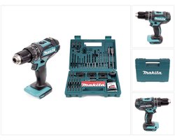 Makita DHP 482 Z accu klopboormachine 18V 62Nm solo + Makita bits & boren set 100 stuks