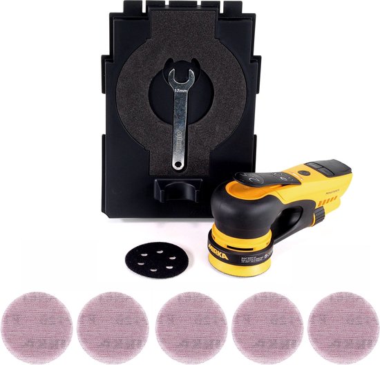 Tournevis excentrique Mirka DEROS 325CV 77mm Hub 2,5mm 250W Brushless (MID3252011) + 158x tournevis ABRANET