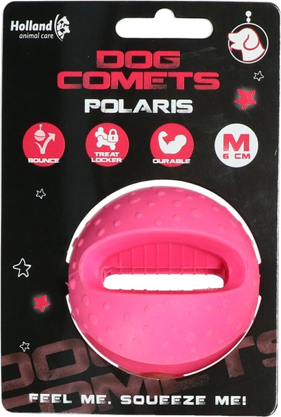 Dog Comets Polaris - Treat hider - Hondenspeelgoed - Intelligentie speelgoed - Ø 6 cm - Roze