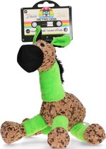 Retrodog Ezel Groen- Honden speelgoed - Hondenknuffel met piep - Gerecycled materiaal - Maat S