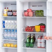 Bacs de rangement pour réfrigérateur, bacs de rangement transparents pour le rangement du réfrigérateur dans la Cuisine, le garde-manger, la buanderie, la salle de bain, 8 pièces