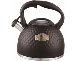 Klausberg KB-7643 - fluitketel - 3 Liter - rvs - alle warmtebronnen - Zwart