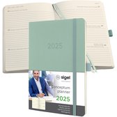 Sigel Conceptum weekagenda - A5 - 2025 (NL/FR/EN/DU) - Mint Green - softcover - SI-C2538