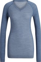 FALKE dames lange mouw shirt Wool-Tech Light - thermoshirt - blauw (capitain) - Maat: S