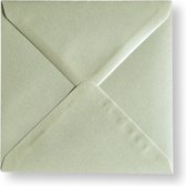 Cards & Crafts 50 Luxe metallic vierkante enveloppen - 14x14 - soft lemon - 110grams - 140x140mm