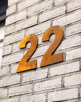 Numéro de maison en acier corten - numéro de maison - tous chiffres - toutes combinaisons - 20 cm