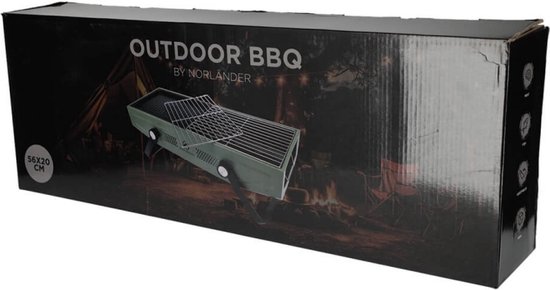 Norlander Outdoor BBQ met grill - 56 x 20 x 20 cm - Groen van Merkloos — afbeelding 5