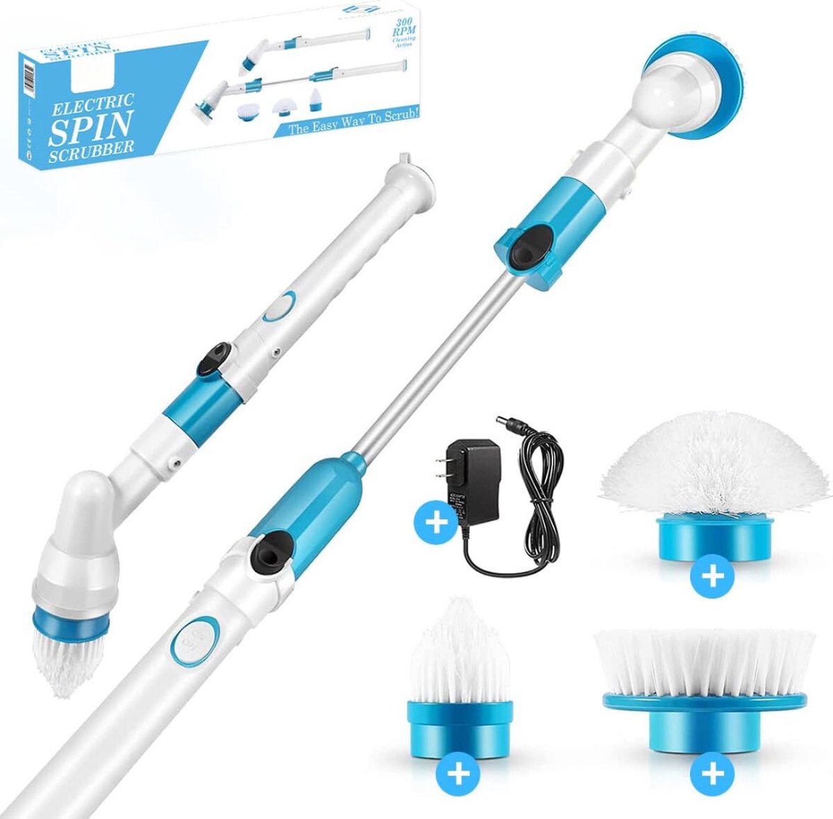 Goedkoopste Elektrische Schoonmaakborstel - Elektrische Schrobber - Schrobborstel - Poetsmachine - Schrobmachine - Wasborstel - Premium