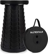 NordFalk opvouwbare kruk 150kg - Kampeerstoel | Campingstoel in hoogte verstelbaar tot 45cm