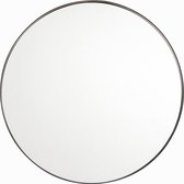 Housevitamin Ronde Metalen Spiegel - Staal Rand 3cm 40 Dia - Gemaakt van Staal Zwarte Wand Spiegel 40cm
