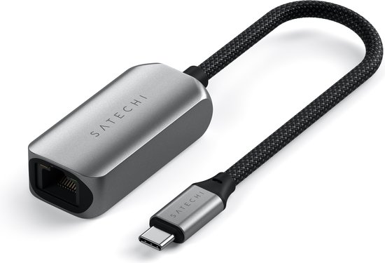 SATECHI USB-C 2.5 Gigabit Ethernet-adapter – Supersnel Bekabeld Internet Tot 2500 Mbps Voor MacBook, IPad, IPhone 15 En Meer – Plug & Play, Aluminium Behuizing