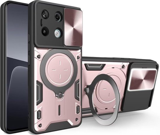 Coque Renforcée Noire Odeydo Pour Xiaomi 14T Pro, Avec Anneau - Neuf