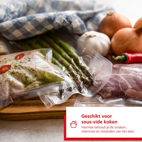 Solis Sac Sous Vide Alimentaire 15 x 600 cm -  Rouleaux Sous Vide Alimentaire - 2 Pièces