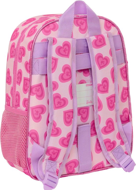 Barbie Rugzak voor volwassenen tiener meisjes kinderen school college rugzak zwarte reistas, roze, Eén maat