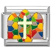 Quiges - Lien - Charme - 9mm - charmes - Église - Convient pour - Bracelet de nomination - Bracelets à maillons - Bracelet à breloques Italie