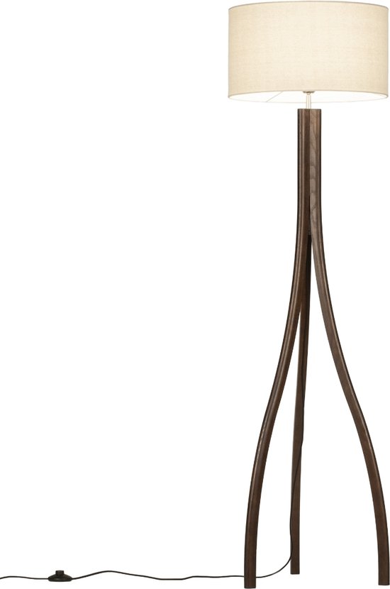 Lumidora Vloerlamp 31404 - ORLANDO - E27 - Bruin - Beige - Hout - ⌀ 45 cm