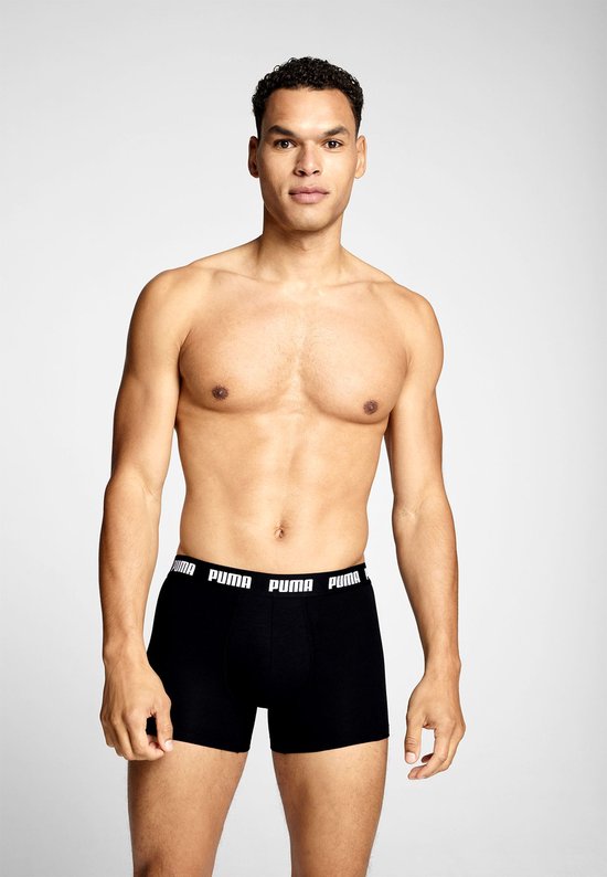 Zwarte Puma boxershorts met witte PUMA-band