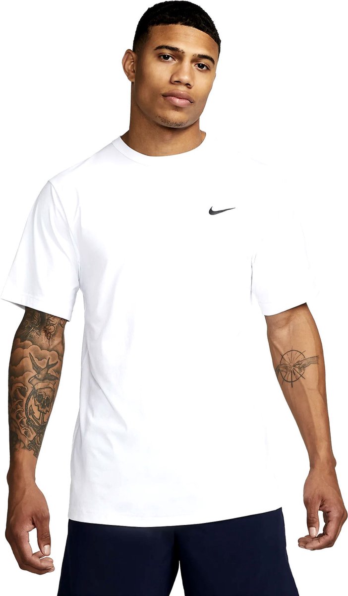 NIKE dri-fit uv hyverse men’s short sleeve Training t-shirt korte mouw heren Zwart