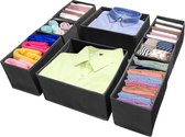 Organizerbox, ondergoedorganizer 8-delige set, kledingkastorganizer, set ladeorganizers, kastorganizer, voor bh's, sokken, luierbenodigdheden, kinderkleding, stropdassen