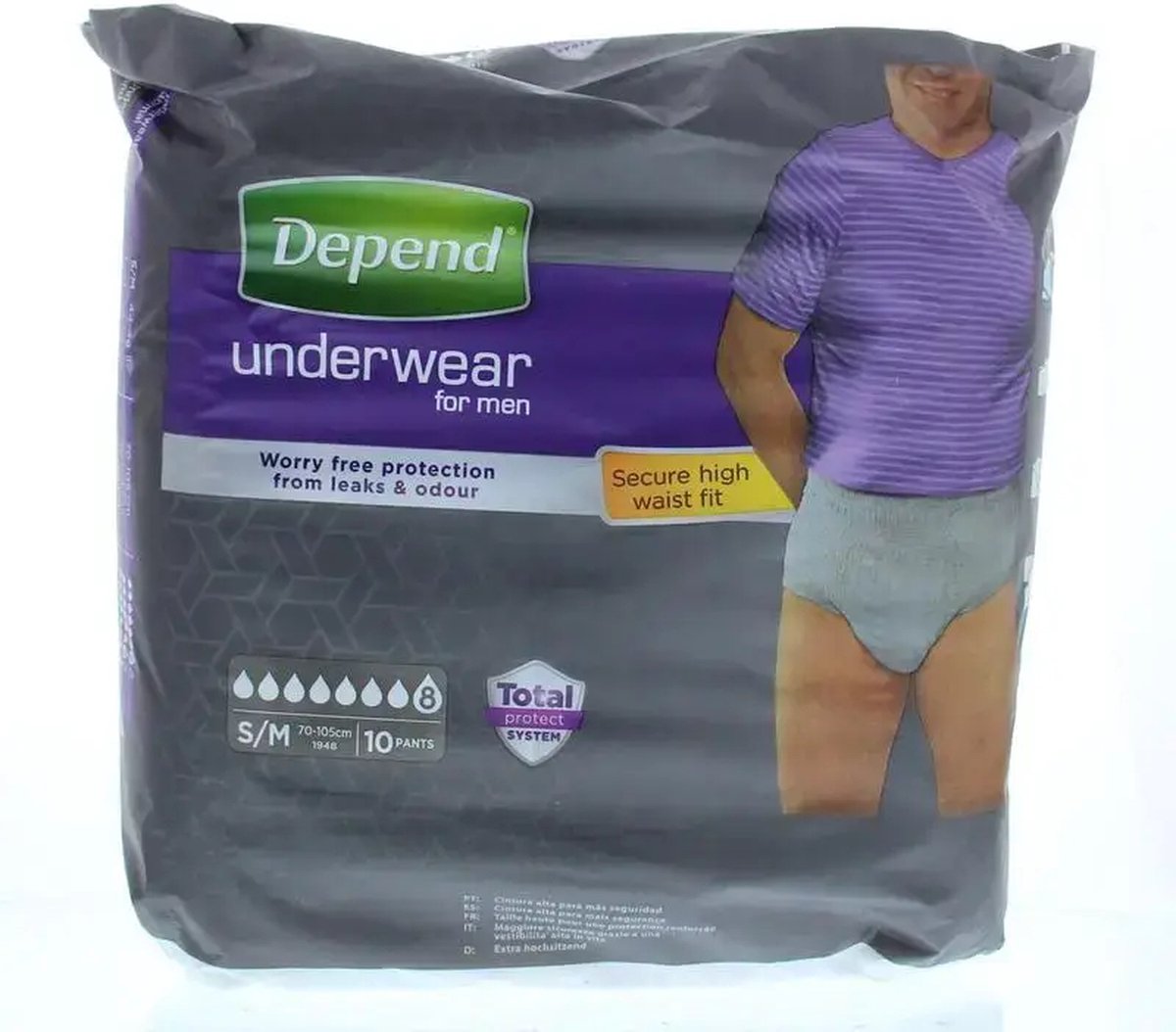 Goedkoopste Depend pants for men small/medium - 5 x 10 stuks voordeelverpakking