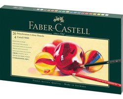 Gift set Polychromos potloden, 9000 potloden, slijper en gum