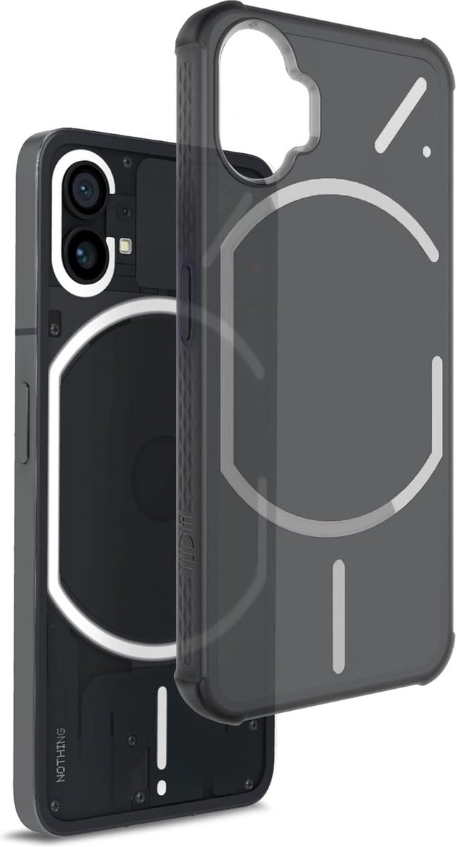 TUDIA Ultra Transparant Fit SKN Hoesje voor Nothing Phone (1) Zwart