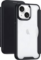 Mobigear Telefoonhoesje geschikt voor Apple iPhone 15 Hoesje Hardcase | Mobigear Smart Fit Bookcase - Zwart