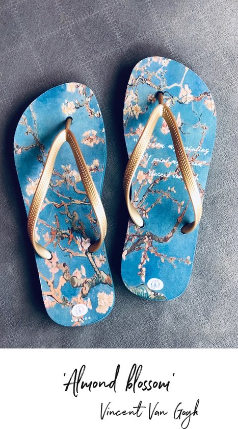 Tongs Owniez - Slippers Vincent van Gogh 'Almond Blossom' - Femme - Slippers confortables et durables - Taille 39/40