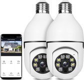 Starstation IP Camera Lamp E27 Fitting - Indoor Spy Cam - Verborgen Bewakingscamera - Beveiligingscamera Binnen & Buiten - Huisdier Hondencamera - WiFi Draadloos - Nachtvisie - Bewegingssensor & Geluidsdetectie - Opslag in Cloud & App - 360℃ Panorama