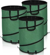Tuinafvalzak Pop Up - opvouwbare Tuinzak - 170 Liter 3 stuks - onkruidzakken - bladzakken - Zak voor Tuinafval - herbruikbaar
