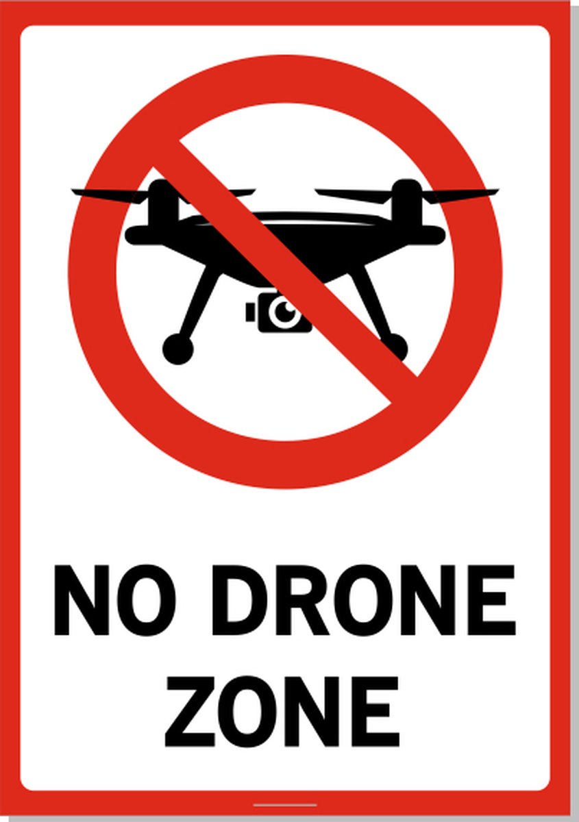 CombiCraft bord Verboden voor drones - 21x30cm