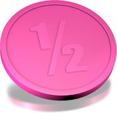 CombiCraft Plastic Consumptiemunten met opdruk 1/2 Pink (roze) - Ø25mm - 100 stuks