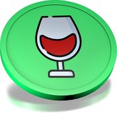 CombiCraft wijn consumptiemunten fluor groen - Ø29mm - 100 stuks