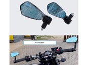 Luxe motorspiegels - Achteruitkijkspiegels - Universele spiegels - Chopper - Motor rijden - Luxe spiegels