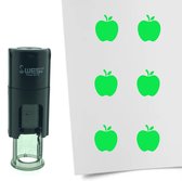 CombiCraft Stempel Appel 10mm rond - Groene inkt