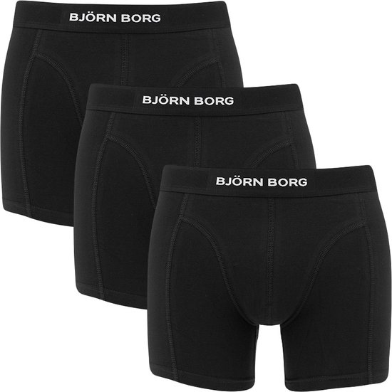 Björn Borg Cotton Stretch boxers - boxers homme longueur normale (pack de 3) - multicolore - Taille : XS
