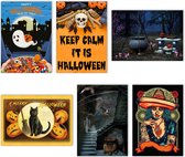 Halloween kaarten - Set van 6 verschillende ansichtkaarten - Leuke Post - H23