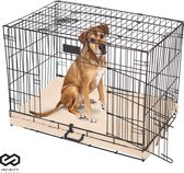 Infinity Goods Hondenbench - Bench Voor Honden - Maat M - Opvouwbaar - 76 x 47 x 54 CM - 2 Deuren - Zwart