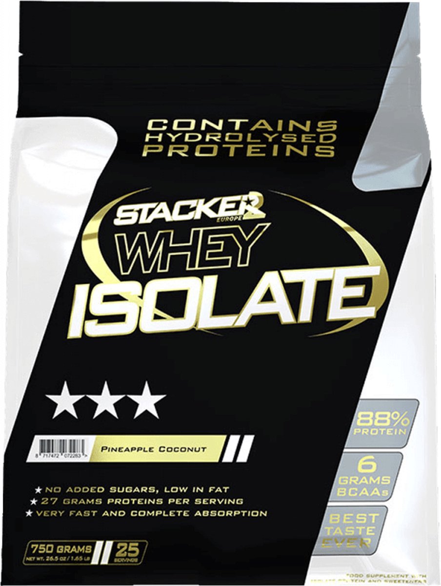 Goedkoopste Stacker 2 - Whey Isolate 750g - Pineapple Coconut