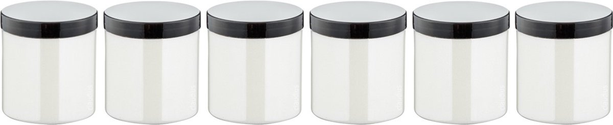 Goedkoopste Scrubzout White Lotus - 300 gram - Pot met zwarte deksel - set van 6 stuks - Hydraterende Lichaamsscrub