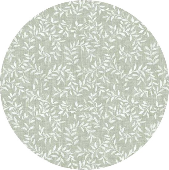Nappe ronde Raved - Feuilles 140 cm ø - Vert - PVC - Lavable