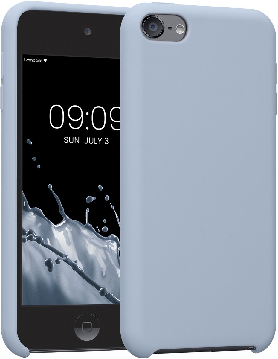 kwmobile hoes geschikt voor Apple iPod Touch 6G / 7G (6de en 7de generatie) - Beschermhoes voor mediaspeler - Backcover in mat lichtblauw